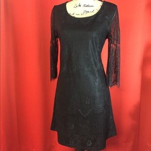 Black lace cocktail dress. Brand solitaire size S